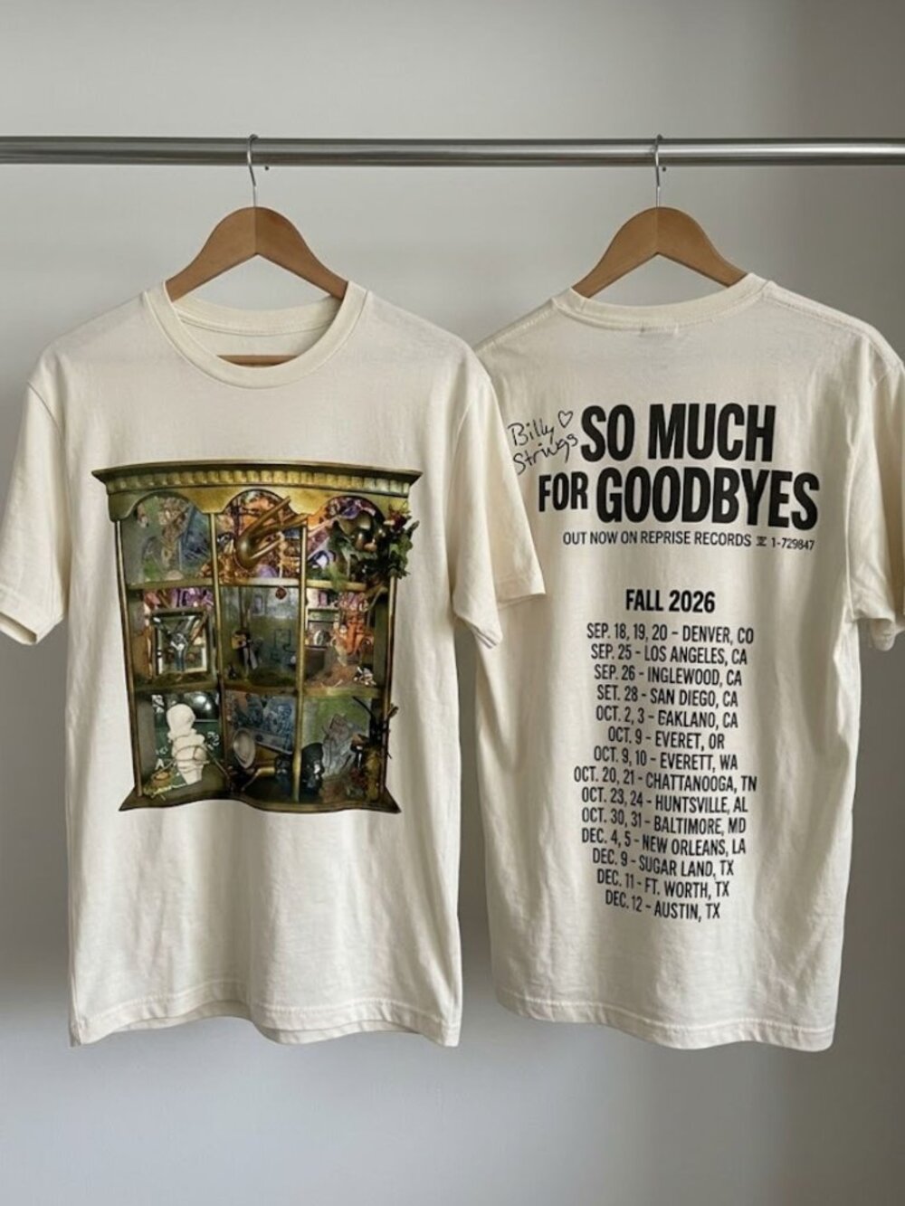 Billy Strings Fall Tour 2026 So Much For Goodbye T-Shirt Reprint
